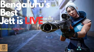 🔴 Live🔴 Bengalurus best Jett main   Playing Valorant With Boys Ranked games  Kannada Stream [upl. by Ahcsim362]