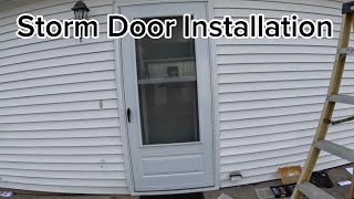 Andersen 300 Series Storm Door Installation start to finish [upl. by Robbin]