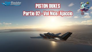 MSFS  Piston Dukes  Partie 02  Vol VFR amp IFR de Nice à Ajaccio [upl. by Lamp103]