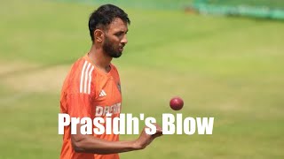 Prasidh Suffers Quadriceps Injury During Ranji Match [upl. by Warford649]