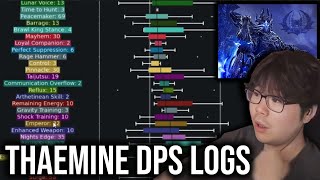 LOST ARK THAEMINE DPS DATA SO FAR PROG VS RECLEAR  ZEALS REACTS [upl. by Lawlor856]