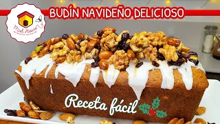 BUDIN NAVIDEÑO esponjoso MAS QUE FÁCIL [upl. by Christianity856]