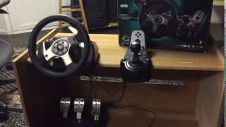 Logitech G25 Racing Wheel selftest [upl. by Nosidda]