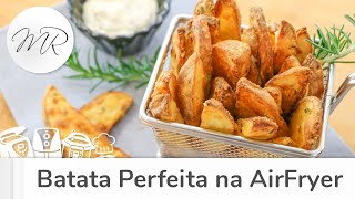 Batata Frita Perfeita Rústica na AirFryer  Fritadeira Sem Óleo [upl. by Kerby]