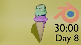 Speed modeling an icecream cone in Blender [upl. by Assehc]