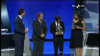 Sorteggio Champions  Premiazione Lionel Messi [upl. by Ttergram]