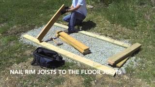 How To Build A Lean To Shed  Part 1  Gravel Foundation And Floor Framing [upl. by Clemen]