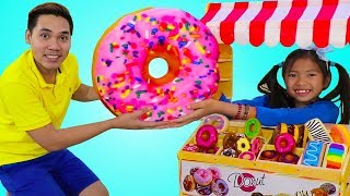 Wendy Pretend Play with Donut Bakery Shop Pretend Food Toys [upl. by Yolande352]