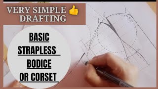 How to Draft Fitted Bodice Patterns for Strapless Garments dart manipulationFASHIONACADEMYMJ [upl. by Lowenstern646]