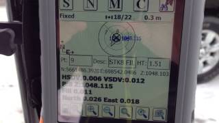 How to Stake out a Point Using Carlson SurvCE and Hemisphere GPS S320 RTK GNSS System [upl. by Bathelda726]