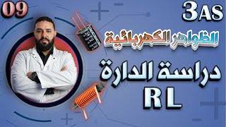 دراسة الدارة RL  حالة غلق القاطعة [upl. by Niatsirk]