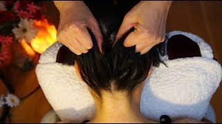 ASMR Invigorating Scalp Scratching Massage UP THE NAPE OF THE NECK w Hair Pulling Technique [upl. by Eimiaj629]