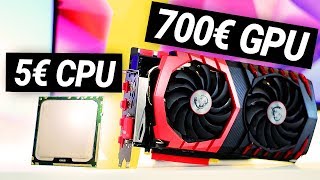 5€ CPU mit 700€ Grafikkarte 4K GAMING TEST [upl. by Minica]