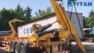 TITAN Sidelifter  Side loader trailer application and 40ft container lift testing [upl. by Fishman]