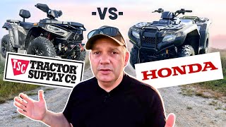 TRACTOR SUPPLY ATV vs HONDA ATV IS CHEAPER ACTUALLY BETTER [upl. by Doownyl]