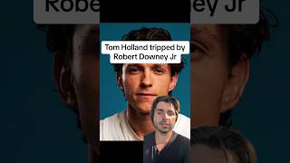 Tom Holland tripped by Robert Downey Jr [upl. by Eelek812]