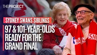 Sydney Swans Fans Aged 101 and 97 Get Ready For AFL Grand Final [upl. by Rollecnahc]