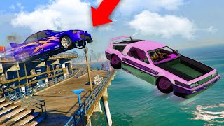 HE FLEW OFF THE PIER DELUXO TROLLING  GTA 5 THUG LIFE 304 [upl. by Aitnyc]