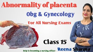 Abnormality Of Placenta  Norcet  Aiims  BScnursing  Nursing  Gnm  Esic  Rpsc  cho RRB [upl. by Alakam528]