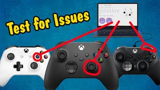 How to Test an Xbox Controller for Issues analog stick drift buttons not working etc [upl. by Fayola]