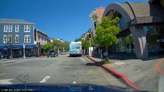 Drive through Sausalito Downtown along Sausalito Boardwalk [upl. by Airda]