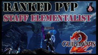 GW2  Ranked sPvP Season 42  Core Staff Elementalist  400k Damage  0 Deaths [upl. by Ettevi]