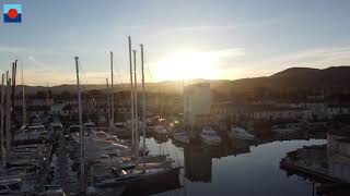 PORT GRIMAUD  Coucher de soleil sur marina [upl. by Ahsekal955]