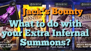 MCOC  Side Quest Jack’s Bounty  What to do with the Extra Infernal Summons [upl. by Brunn]