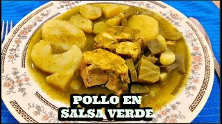 POLLO EN SALSA VERDE CON PAPAS Y NOPALES [upl. by Symon]