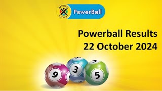 Powerball Results 22 October 2024 [upl. by Targett]