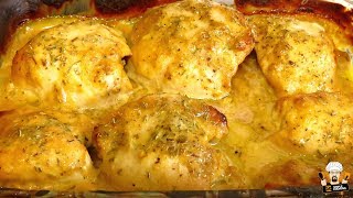 BAKED CHICKEN THIGHS IN MUSTARD SAUCE RECIPE [upl. by Eimarrej949]