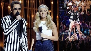 Miley Cyrus VMA Jokes in Carrie Underwood Opening at Country Music Awards 2013 CMAs [upl. by Handy109]