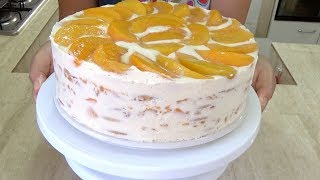 TORTA FRIA DE DURAZNOS  RICA Y ECONÓMICA Silvana Cocina ❤ [upl. by Yort]