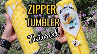 Zipper Tumbler Tutorial with drips  step by step [upl. by Ivel]