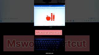 Apple 🍎 Logo in Msword  Apple 🍏 short cut key video computer msword shortcutkeys [upl. by Britt147]