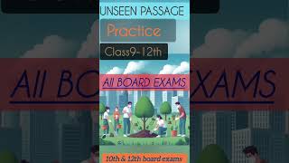 unseen passage for class 10th 12th solved with vocabs [upl. by Akinas]