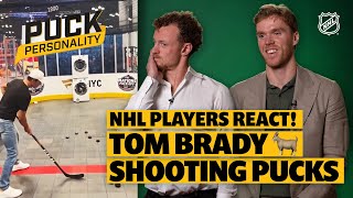 Rating Tom Bradys Hockey Shot  Puck Personality [upl. by Einnaf]