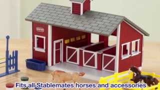 Stablemates Red Stable Set from Breyer  Breyer Model Horses [upl. by Bohs]