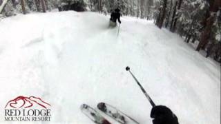 Powder turns on Lyns Run  Red Lodge Mountain Resort [upl. by Liman]