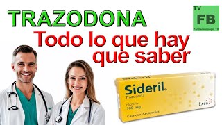 TRAZODONA Para qué Sirve Cómo se toma y todo lo que hay que saber ¡Medicamento Seguro👨‍🔬💊 [upl. by Dnomyad]