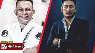 MMA News Latest Renzo Gracie surprises Chatri Sityodtong at ONE 168 by promoting him to a blac [upl. by Inaluiak531]