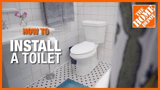 How to Install a Toilet  The Home Depot [upl. by Georges]