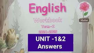 3rd std term1 English workbook Unit1 amp 2 key answers202425 [upl. by Cletis696]