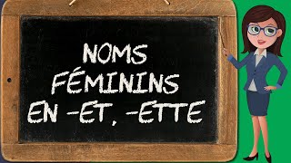 Noms féminins en et ette noms féminins 48 [upl. by Dijam]