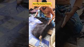 नकली बाल wig Making Process 😱😱 factorymaking hairwig wigmaking wigs [upl. by Cash]