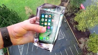 Can Simulated Water Protect iPhone 7 from 100ft Drop Test  Gizmoslip [upl. by Hairam]