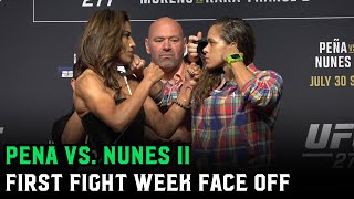 Julianna Peña vs Amanda Nunes 2 First Fight Week Face Off [upl. by Randall]