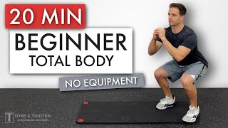 20 Min FULL BODY Workout For BEGINNERS No Equipment [upl. by Ahtnamas]