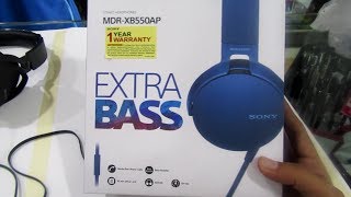 Sony Extra Bass MDRXB550AP OnEar Headphones with Mic [upl. by Fogarty835]