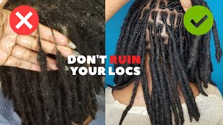 5 Ways to Ruin Locs Two Strand Twist Starter Locs on 4C Hair  Avoid Loc Damage [upl. by Haonam]